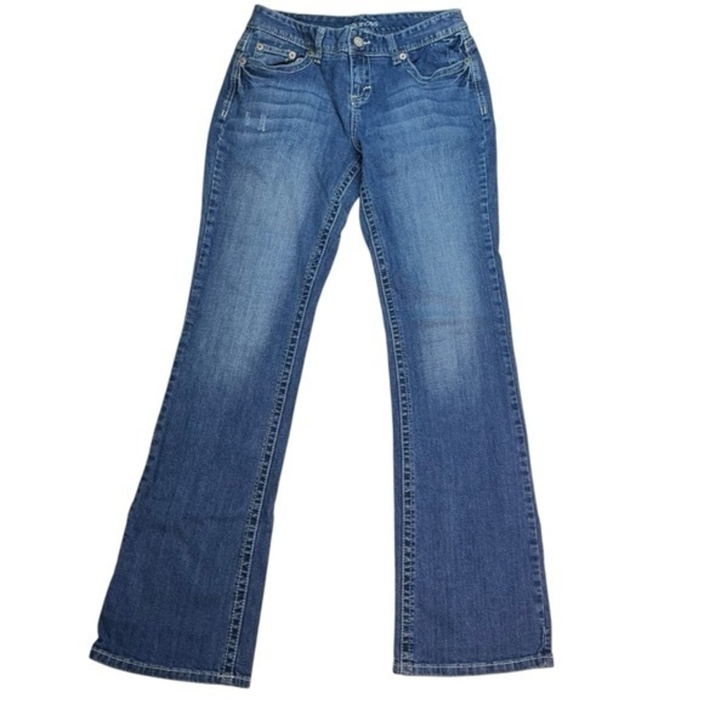 Maurices Curvy Bootcut Jeans Medium Wash Denim Blue Size 7 8 Long